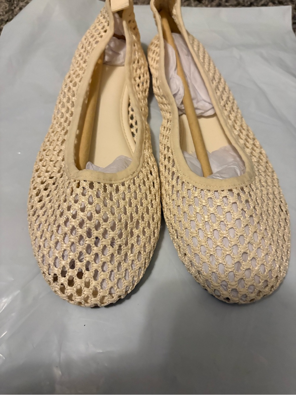 Abercrombie & Fitch Cream Knit Ballet Flat - Picture 5 of 5